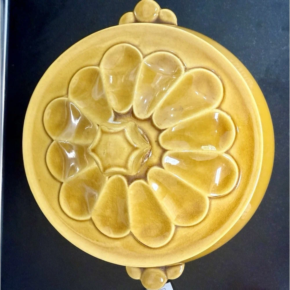 Vintage USA Pottery 620 Casserole w/ Lid, Mustard Tureen Compote Bowl Dish